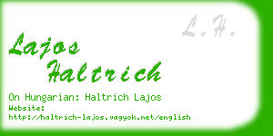 lajos haltrich business card